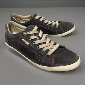 Taos Shoes Women Sz 11 Star Casual Low Top Lace Up Sneakers STA-12844 Gray Round
